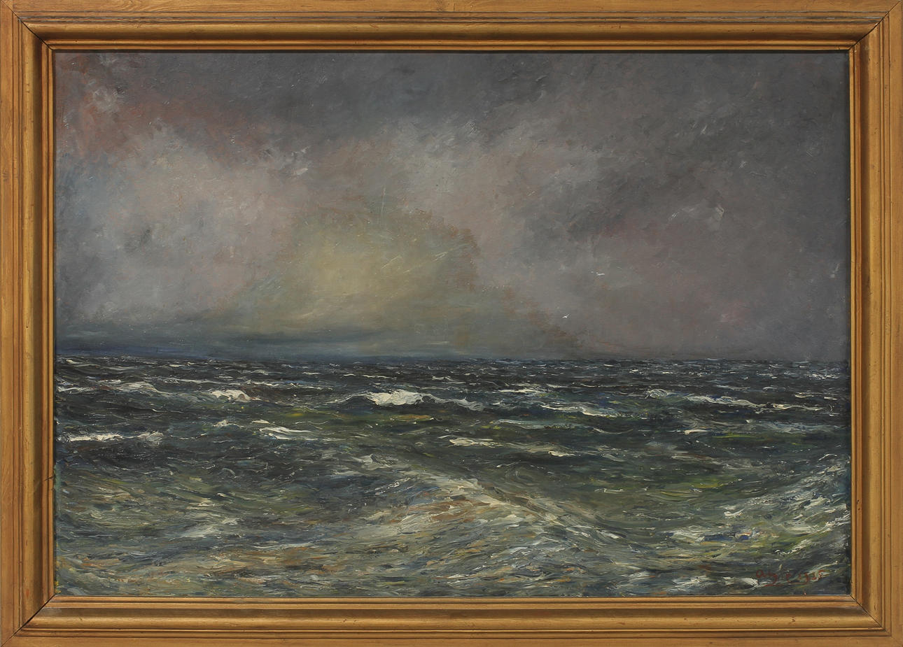 RAGNAR ALYRE. Olja på pannå, signerad.