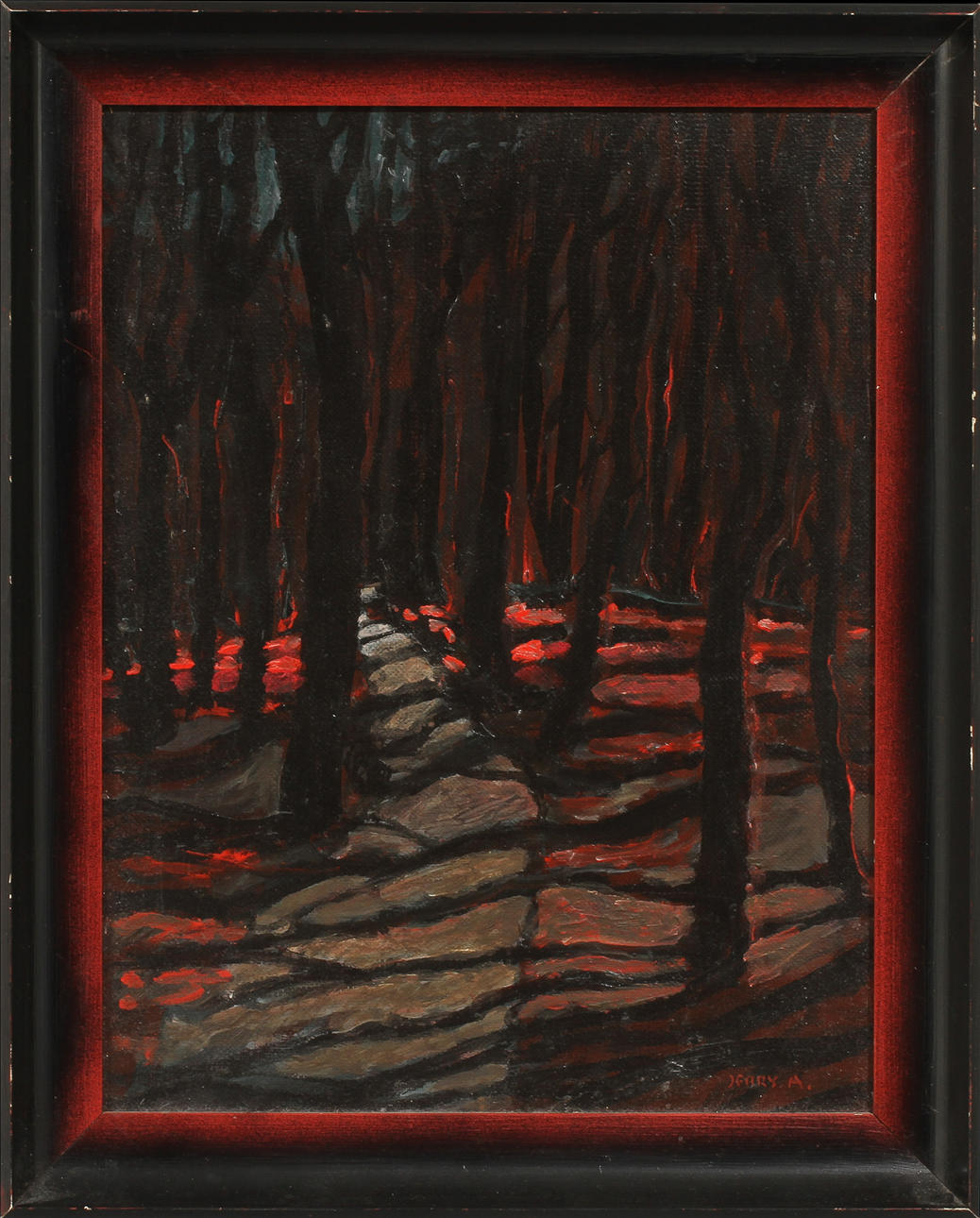 JERRY ANDERSSON. Olja på pannå, signerad.