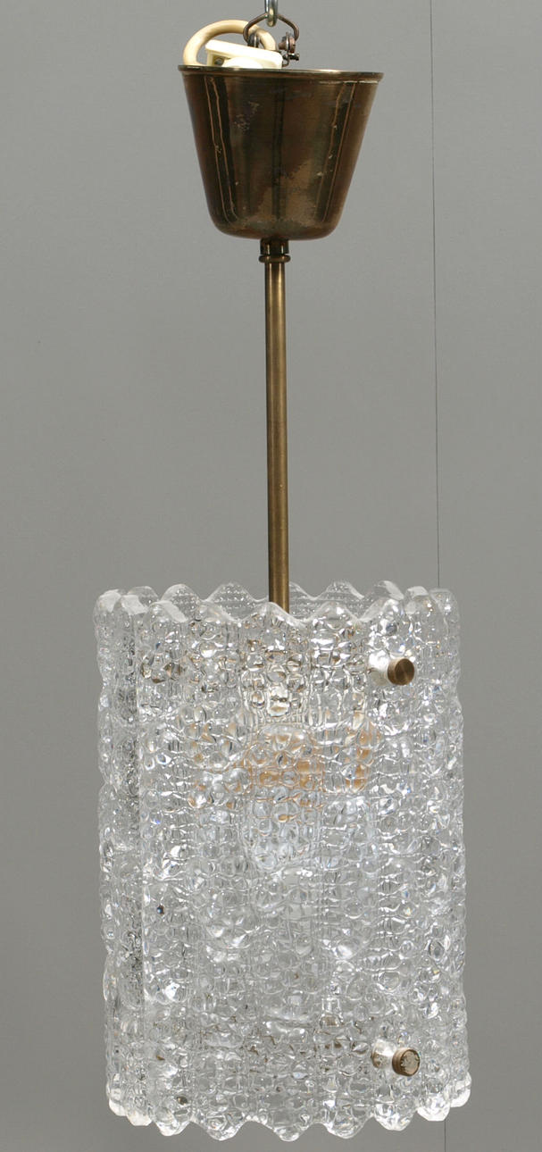 TAKLAMPA, glaskupa, Orrefors.