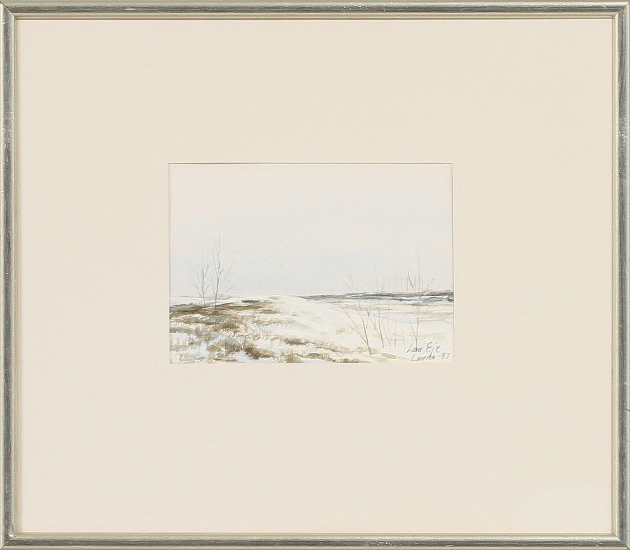 LARS EJE LARSSON. Januarilandskap, akvarell, signerad och daterad - 83.