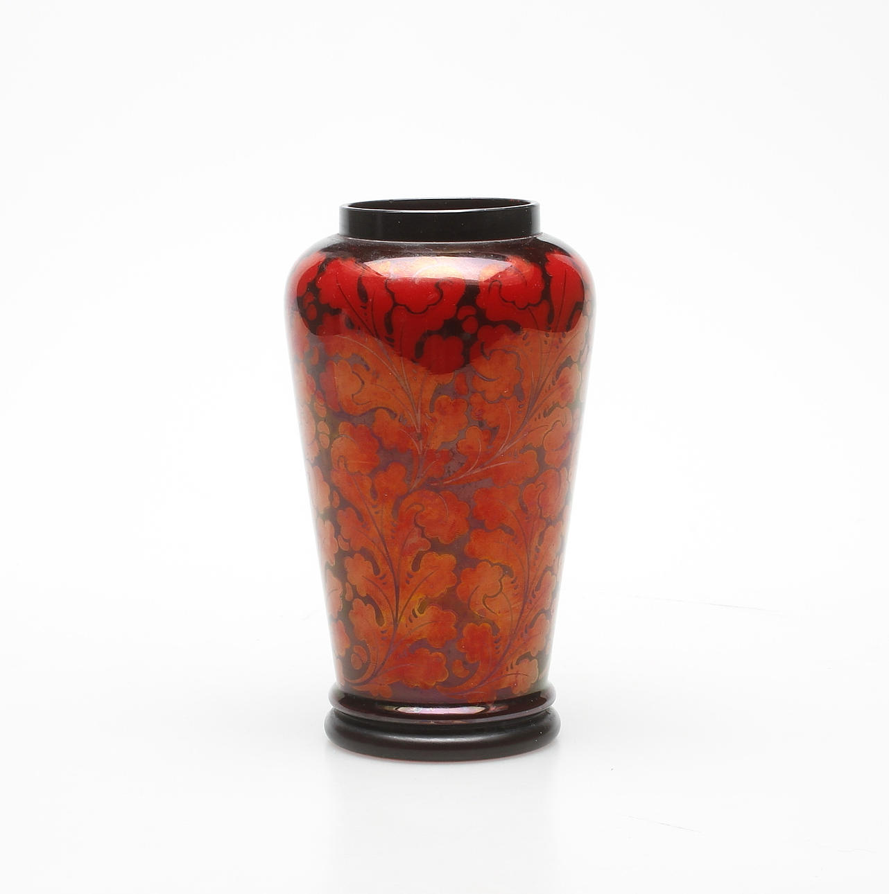 VAS, glas, Art Deco, Jaen Beck, dekor Franz Scholze, Munchen, omkring 1925.