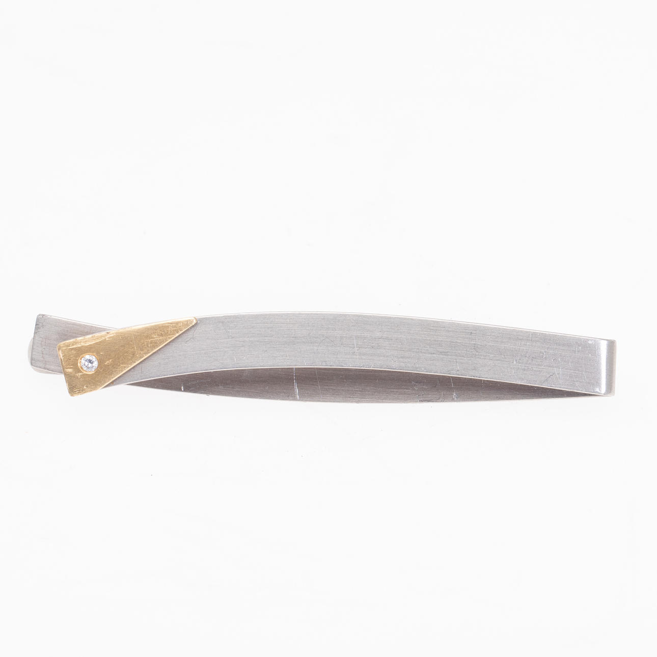 Alfiler de corbata, oro 750, brillante.