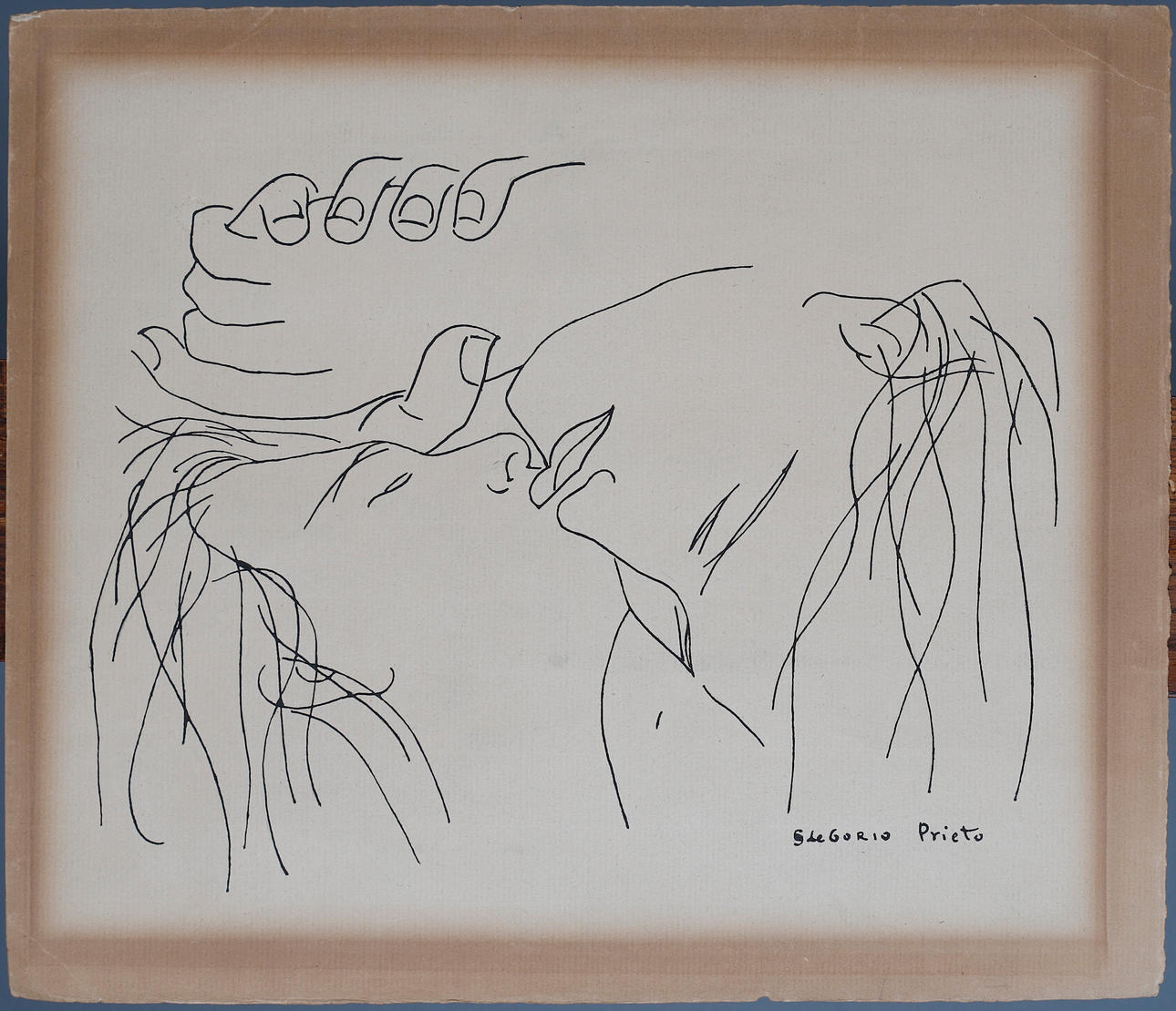 GREGORIO PRIETO. „Der Kuss“.