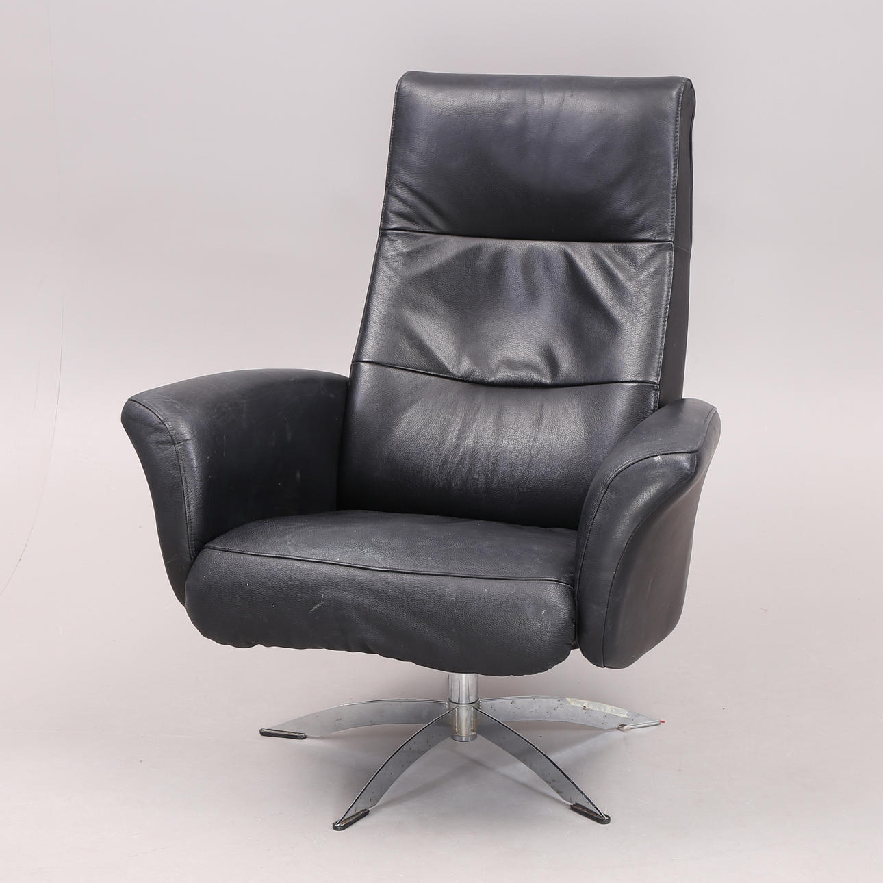 FÅTÖLJ, skinn, Hjort Knudsen, Danmark.