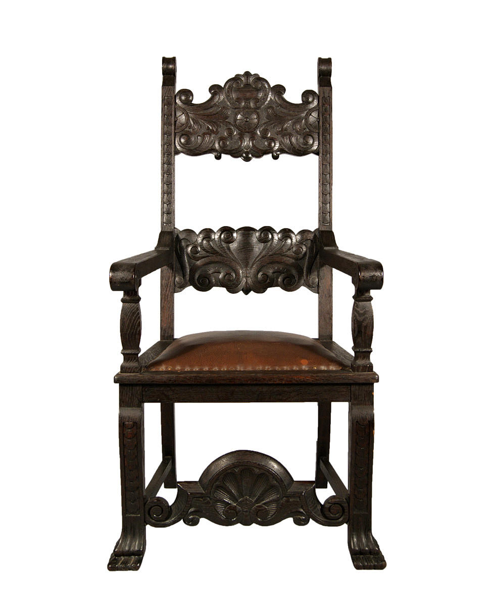 HISTORICISM STOL. I renässansstil. Tyskland omkring 1880.