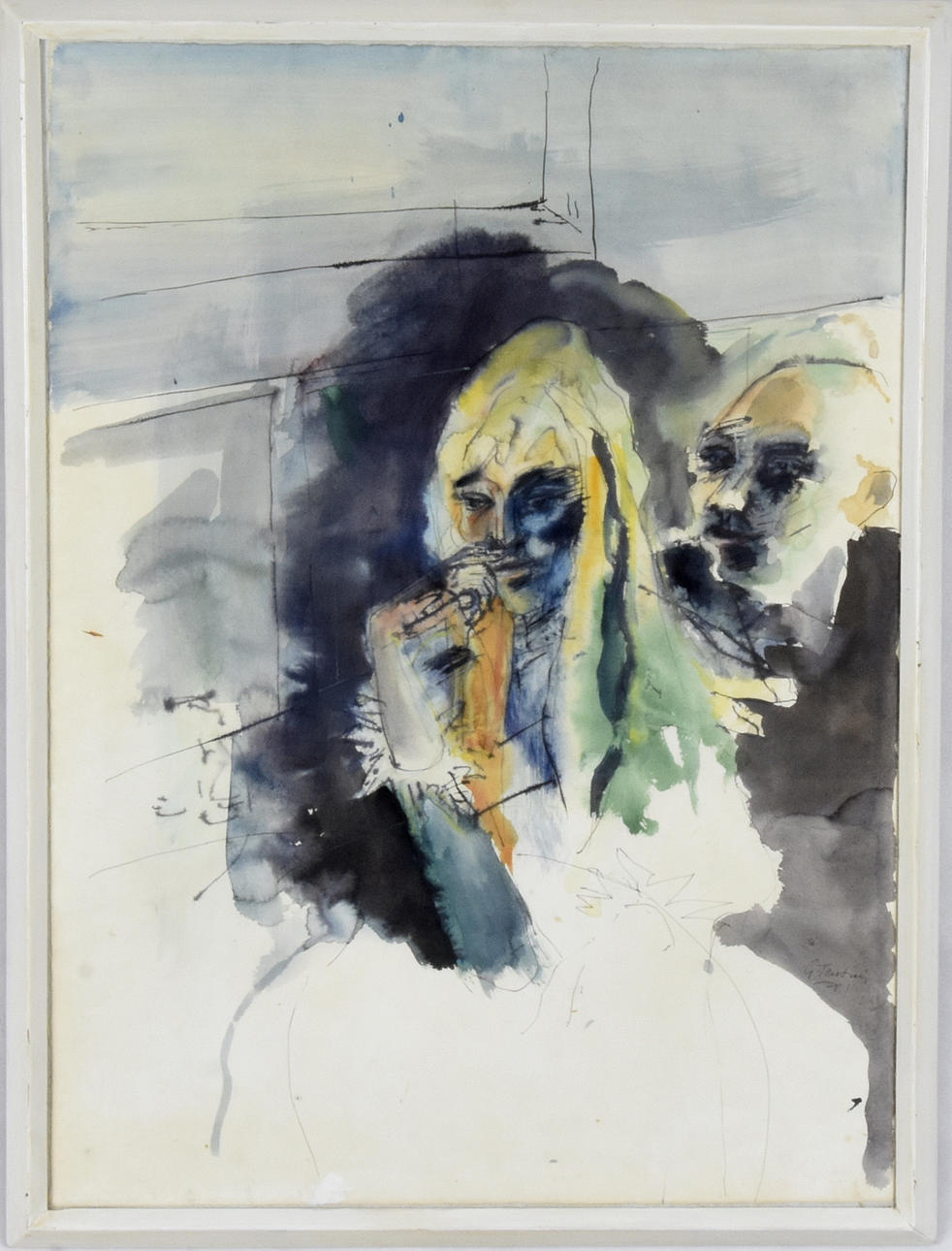 GUNTHER TEUTSCH. Akvarell.