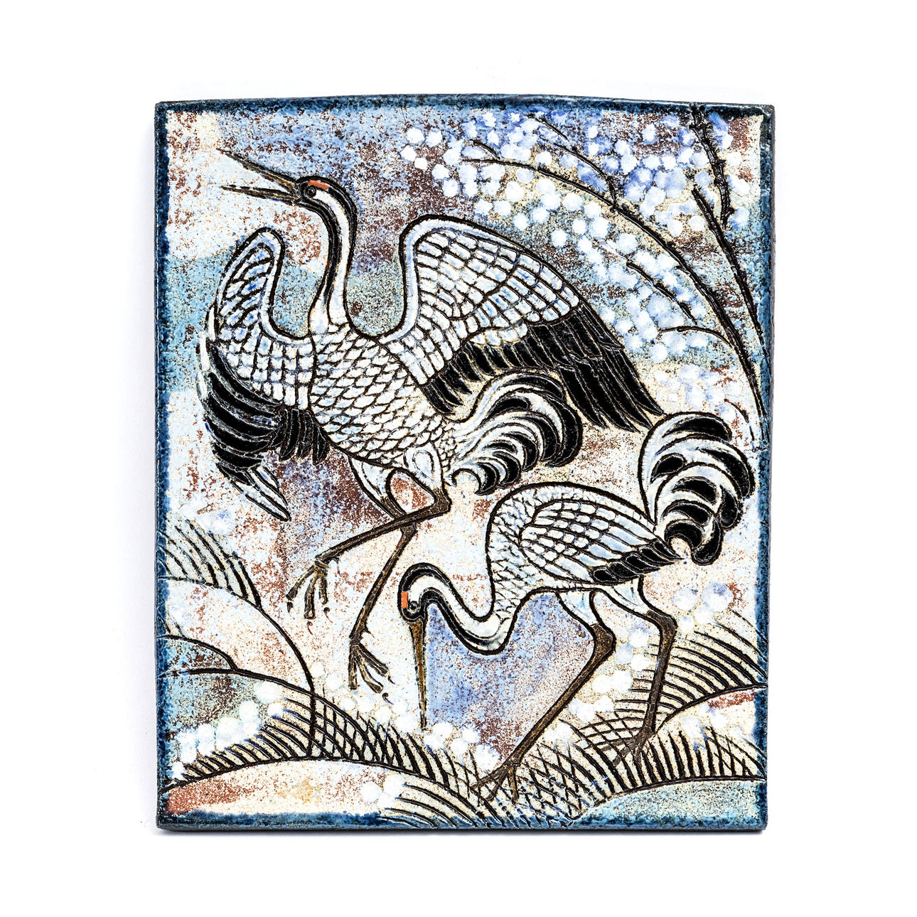 THOMAS HELLSTRÖM, väggplakett, glaserad keramik, Nittsjö.