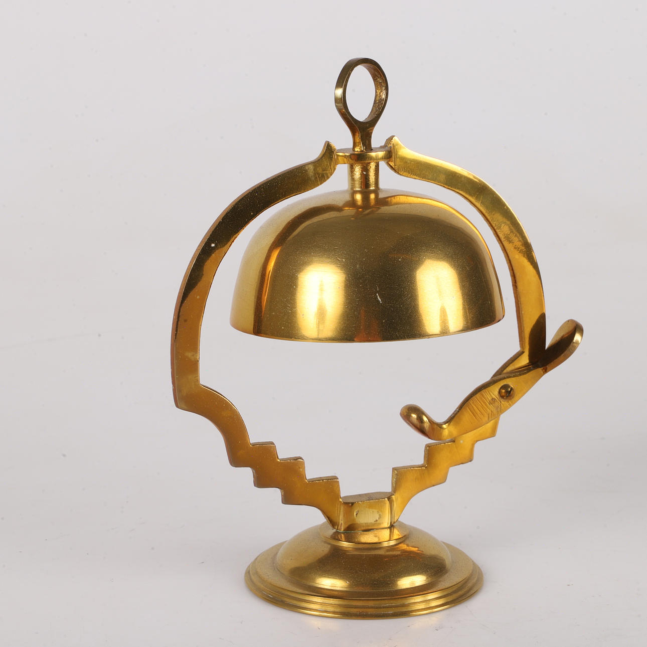 TABLE CLOCK, brass, 1900s.