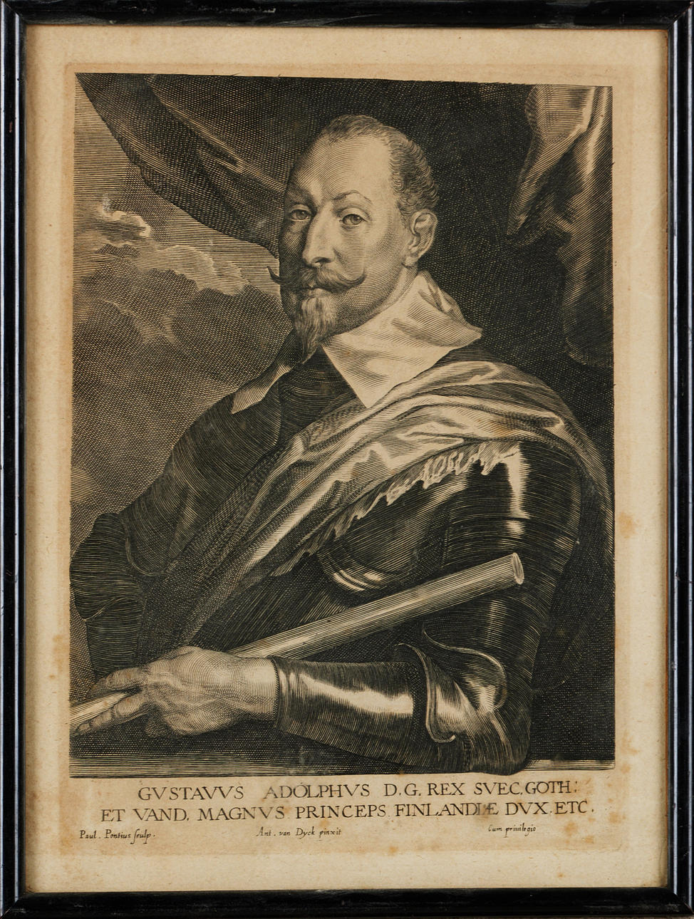 Portræt bl.a. Gustav II Adolf, 3 stk.