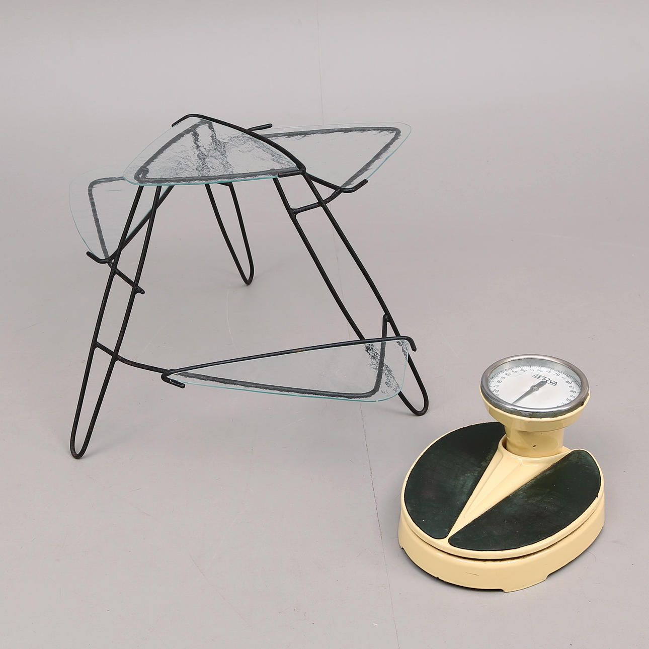 BLOMBORD, gjutjärn/glas 1950-tal, PERSONVÅG Serva, 1950-tal.