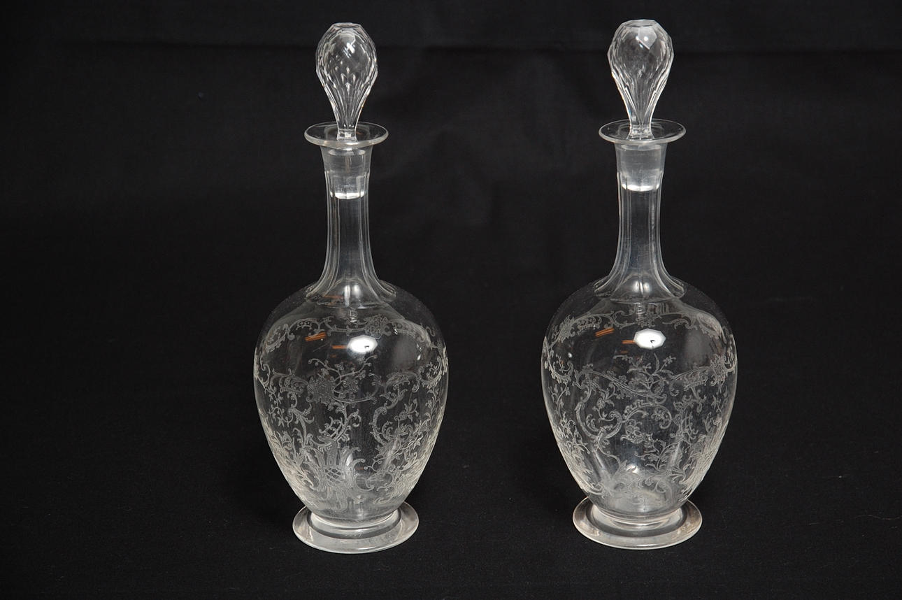 KARAFFER, 1 par, glas, 1900-talets början.