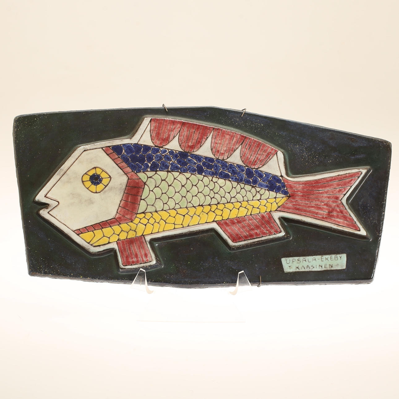 TAISTO KAASINEN. Wall plaque, earthenware, Upsala Ekeby.