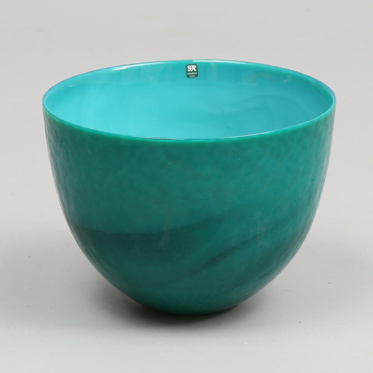 SKÅL, glas, "Malakit", Eva Englund, Målerås.