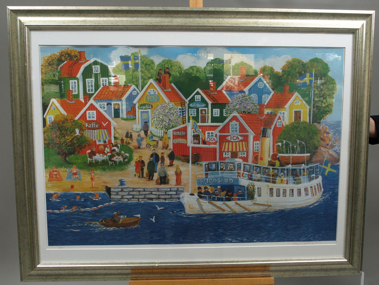 MATS HÅDELL. Skärgårdsmotiv, litografi, provtryck, signerad.