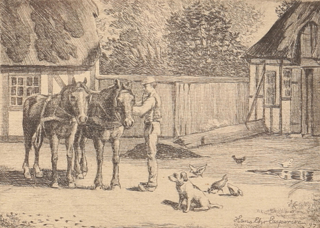 HANS CHRISTIAN CASPERSEN. Etching, signed and dated 1897.