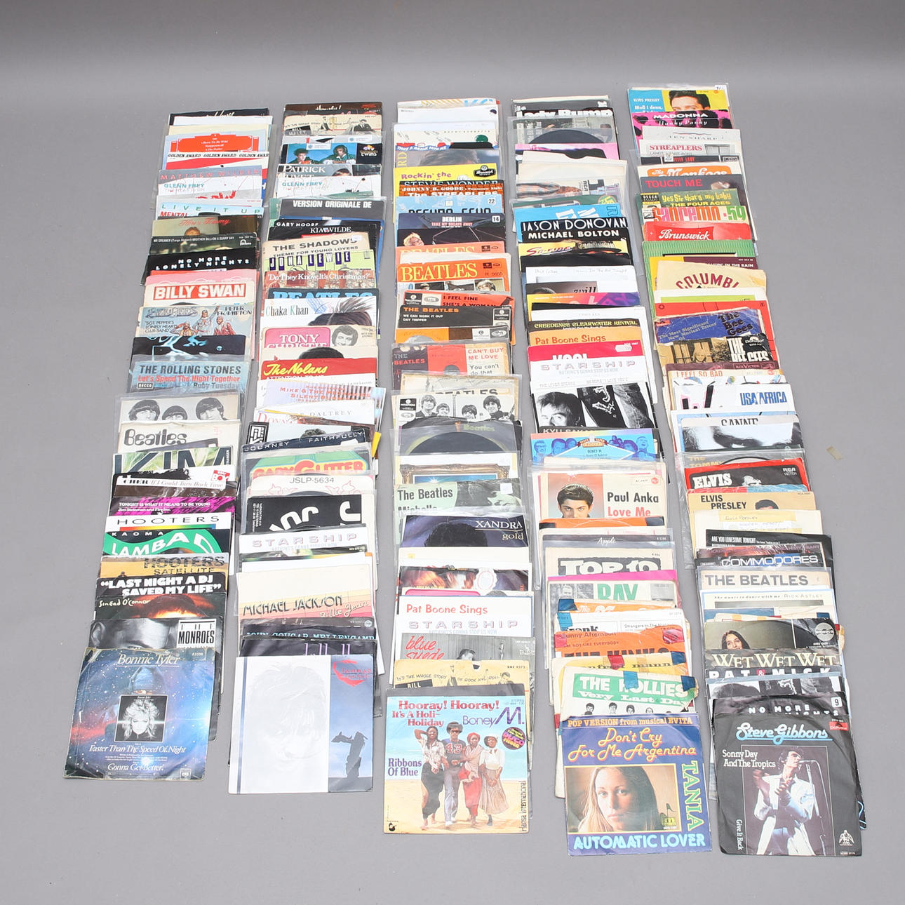 VINYL RECORDS, singles, approx. 230 pcs, world artists.