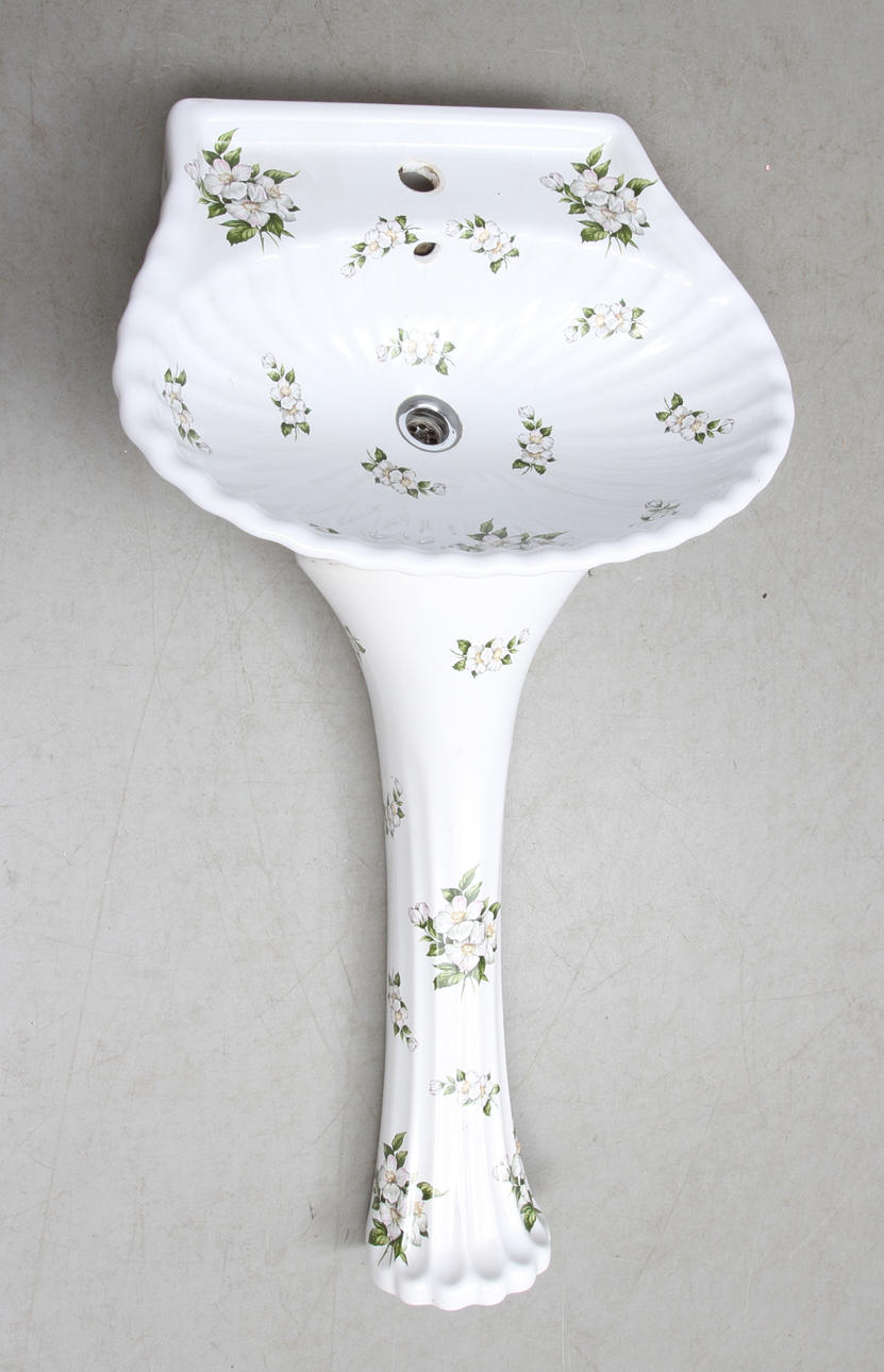 TVÄTTSTÄLL på fot, porslin, Les Baines Decores de Porceliane de Paris, Frankrike, 1900/2000-tal.