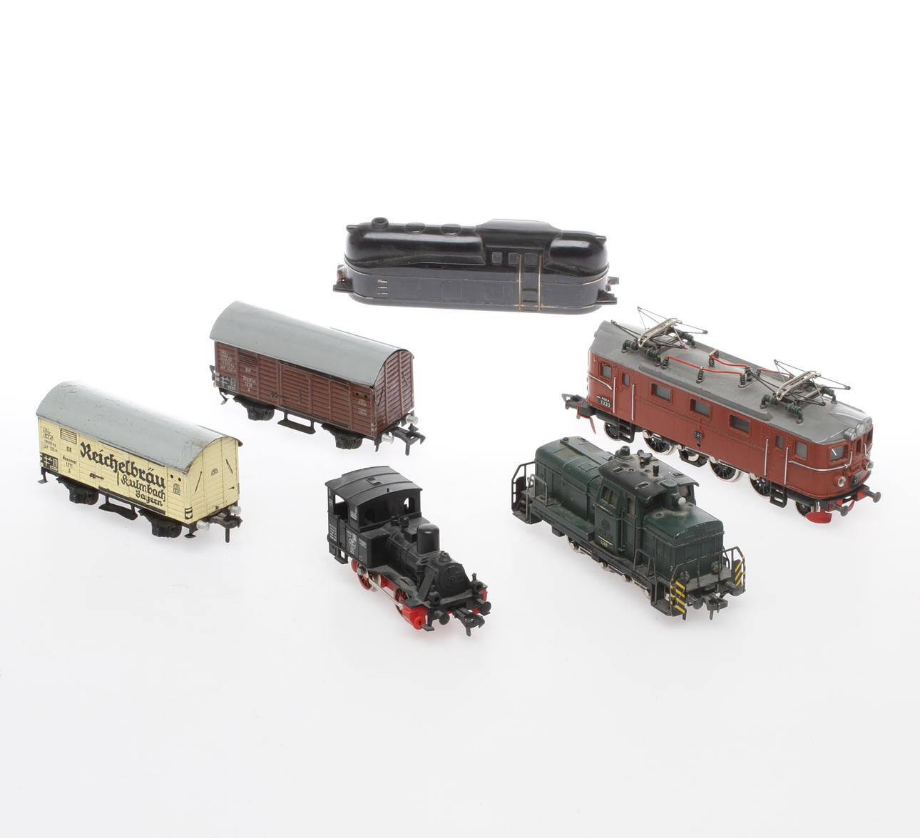 MODELLTÅG FLEISCHMANN svenska Da-loket 1333, diesellok 1380 och ånglok 4000.