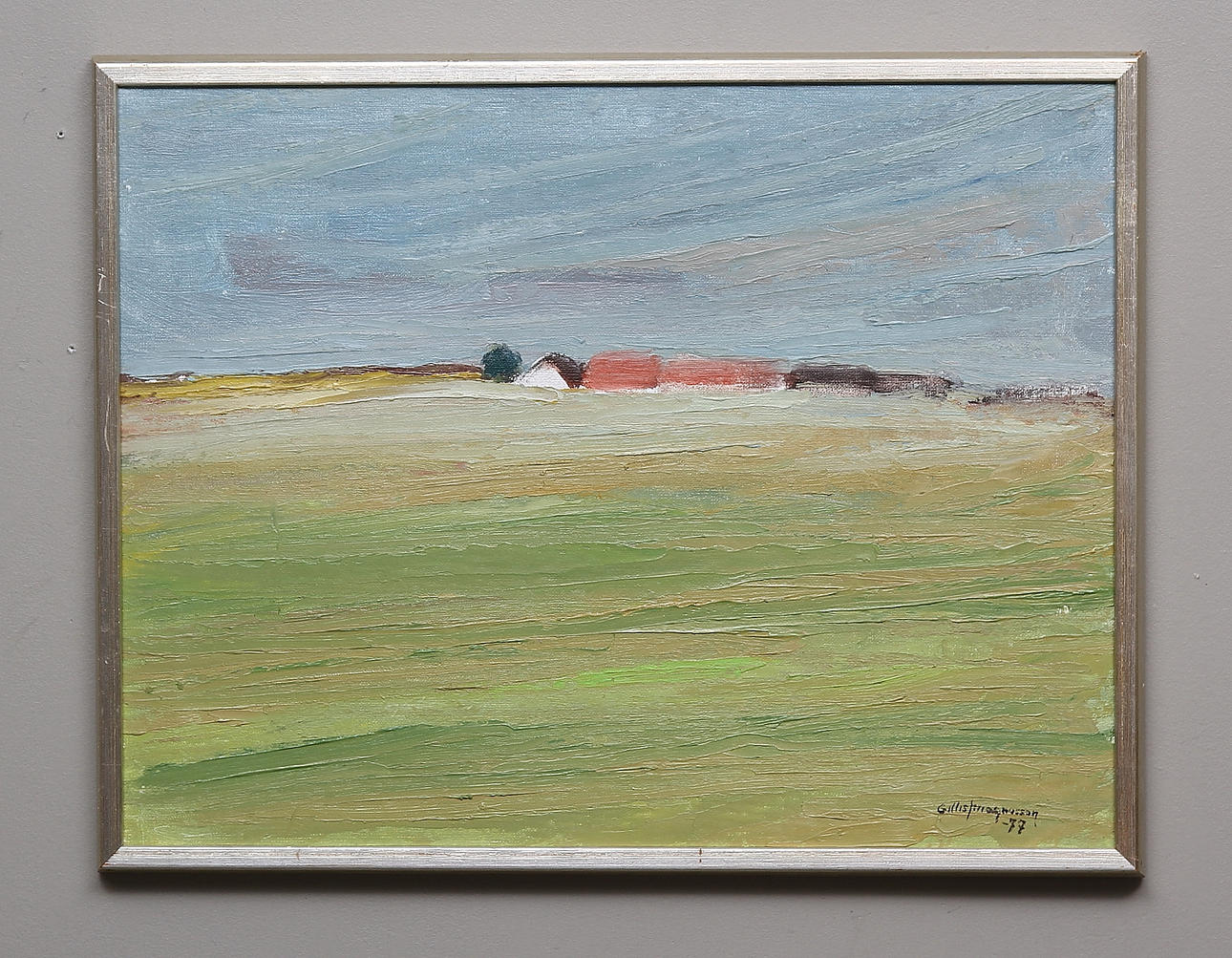 GILLIS MAGNUSSON. Olja på duk, signerad och daterad -77.