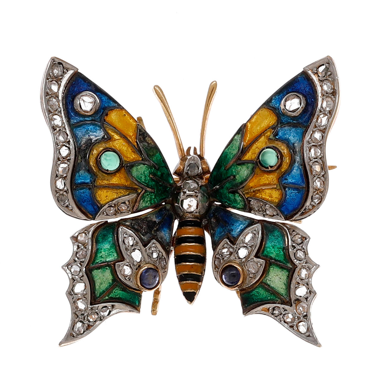 Broche en forma de mariposa.