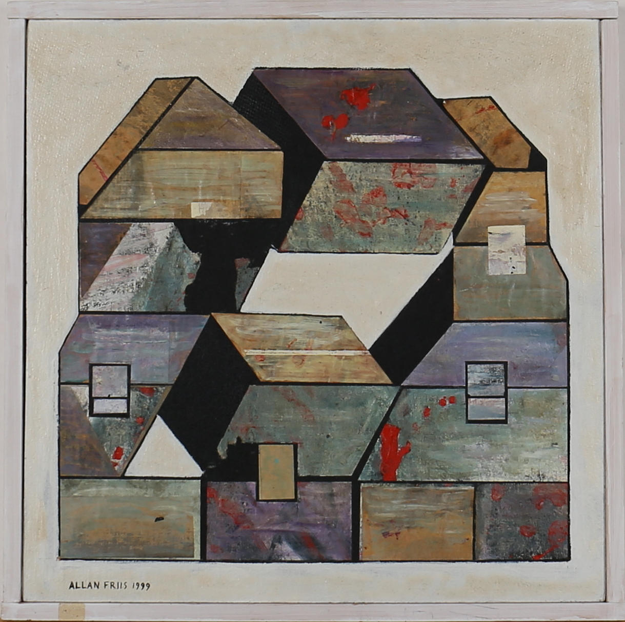 ALLAN FRIIS. Komposition. Mix media. Signerad och daterad 1999.