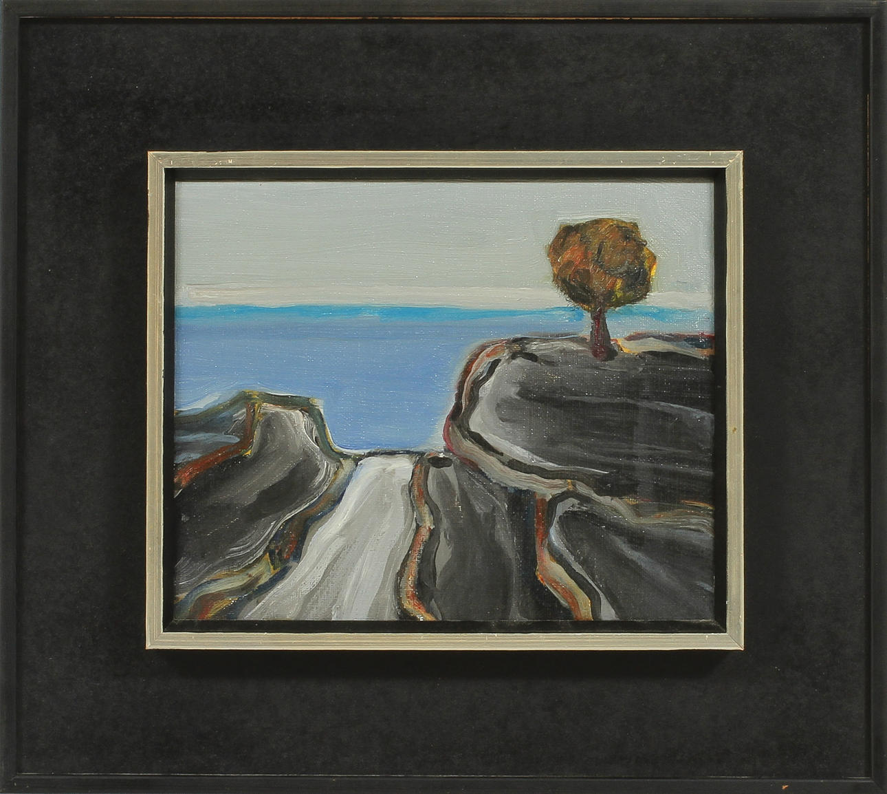 WIKING SVENSSON. Vägen och trädet, olja på duk, sign a tergo.