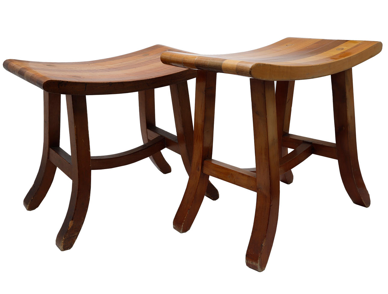 Par danska designer teak avföring.