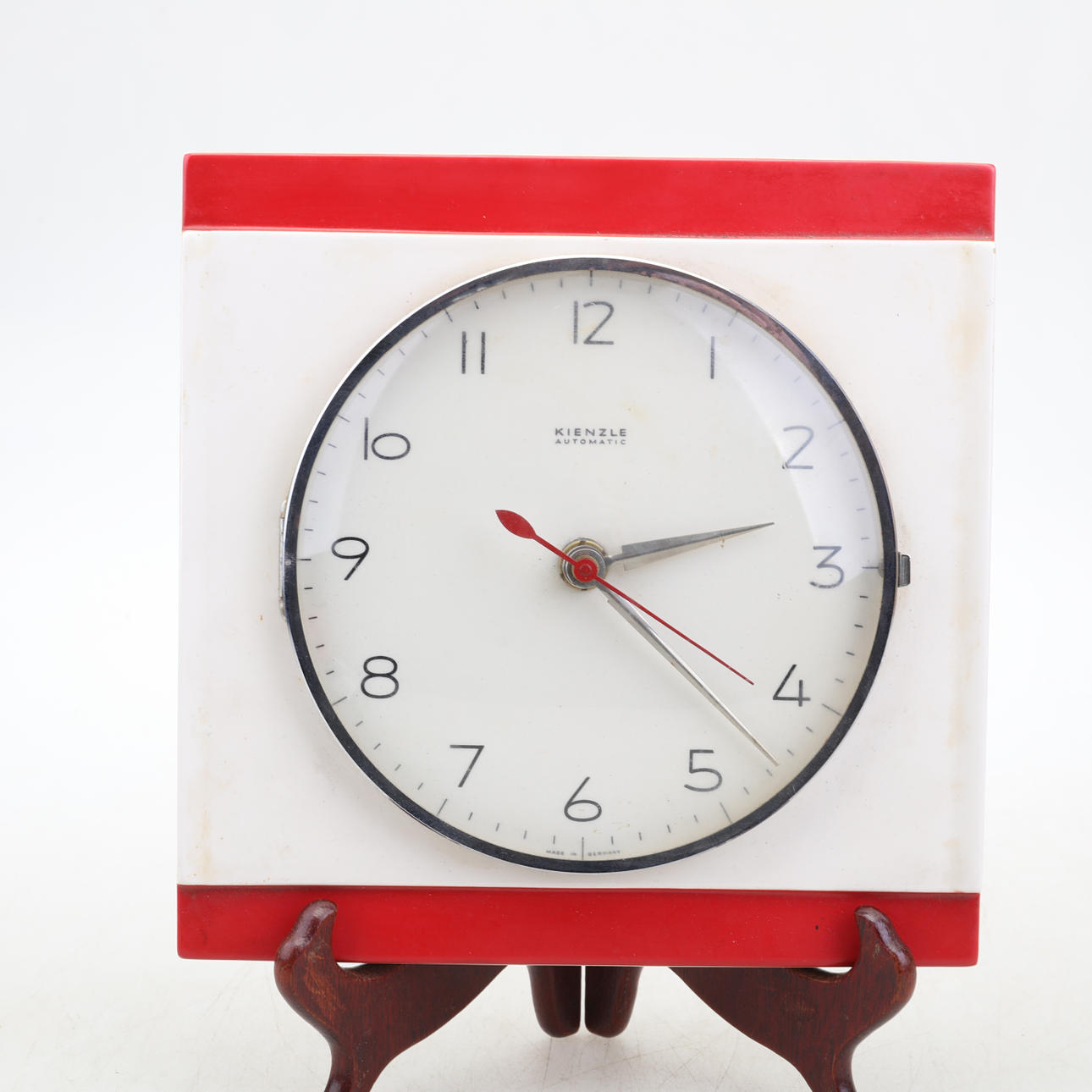 WALL CLOCK, porcelain, Dial marked "Kienzle Automatic", mid 20th century.