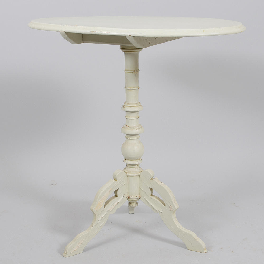 VIPPBORD, vitmålat, rokokostil, sent 1800-tal.