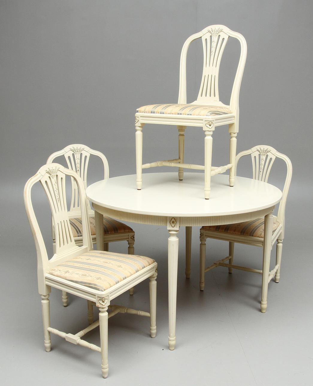 MATSALSGRUPP, 5 delar, gustaviansk stil, 1900-tal.