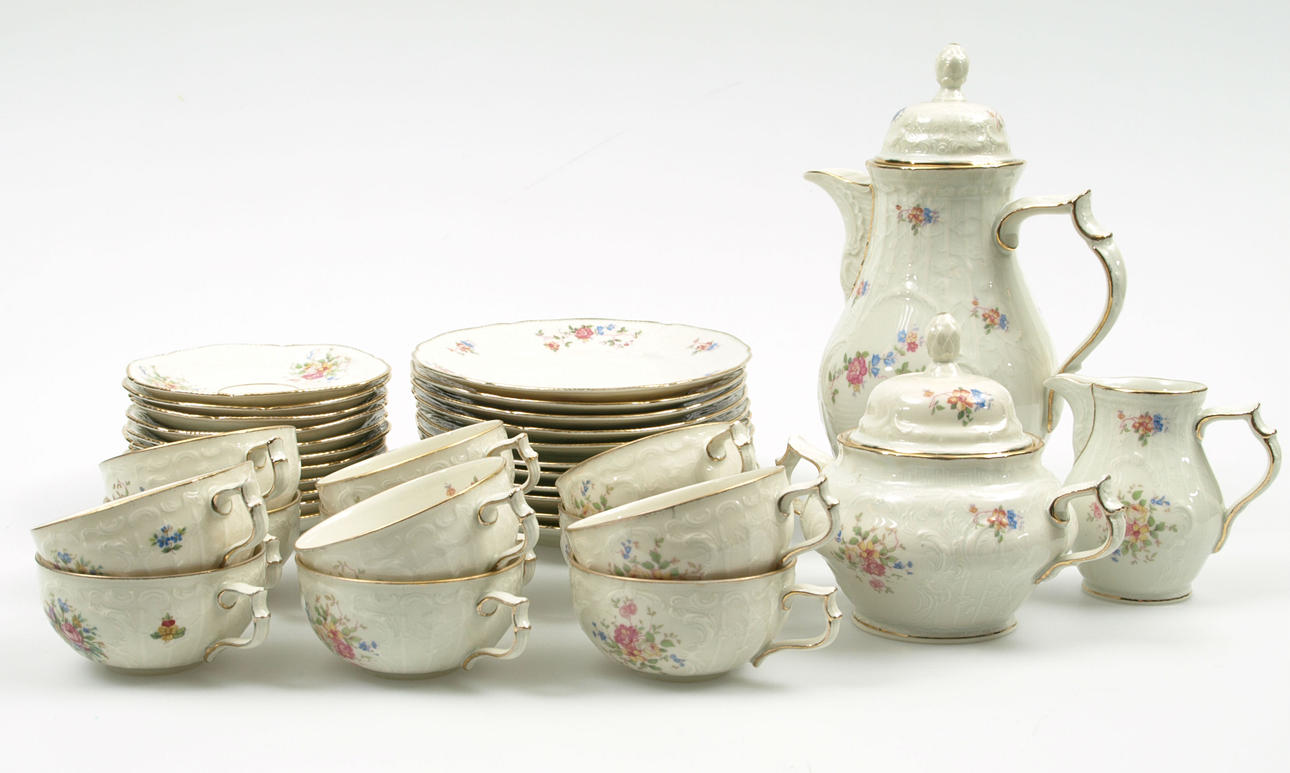 KAFFESERVIS, porslin, 37 delar, Rosenthal, Sanssouci.