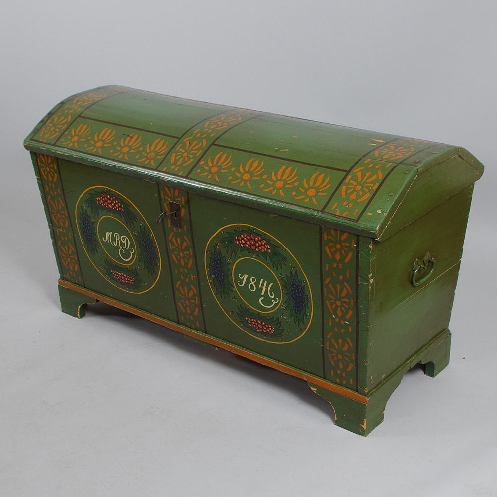 KISTA, allmogemålad, daterad 1846.