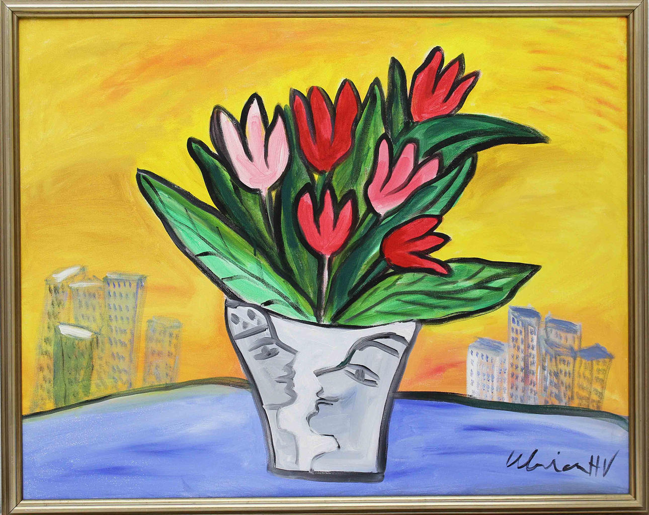 ULRIKA HYDMAN-VALLIEN. Stilleben. Olja på duk. Signerad Ulrika HV.