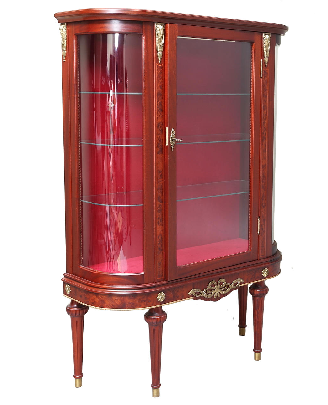 VITRINSKÅP, Gustaviansk stil, 1970/80-tal.