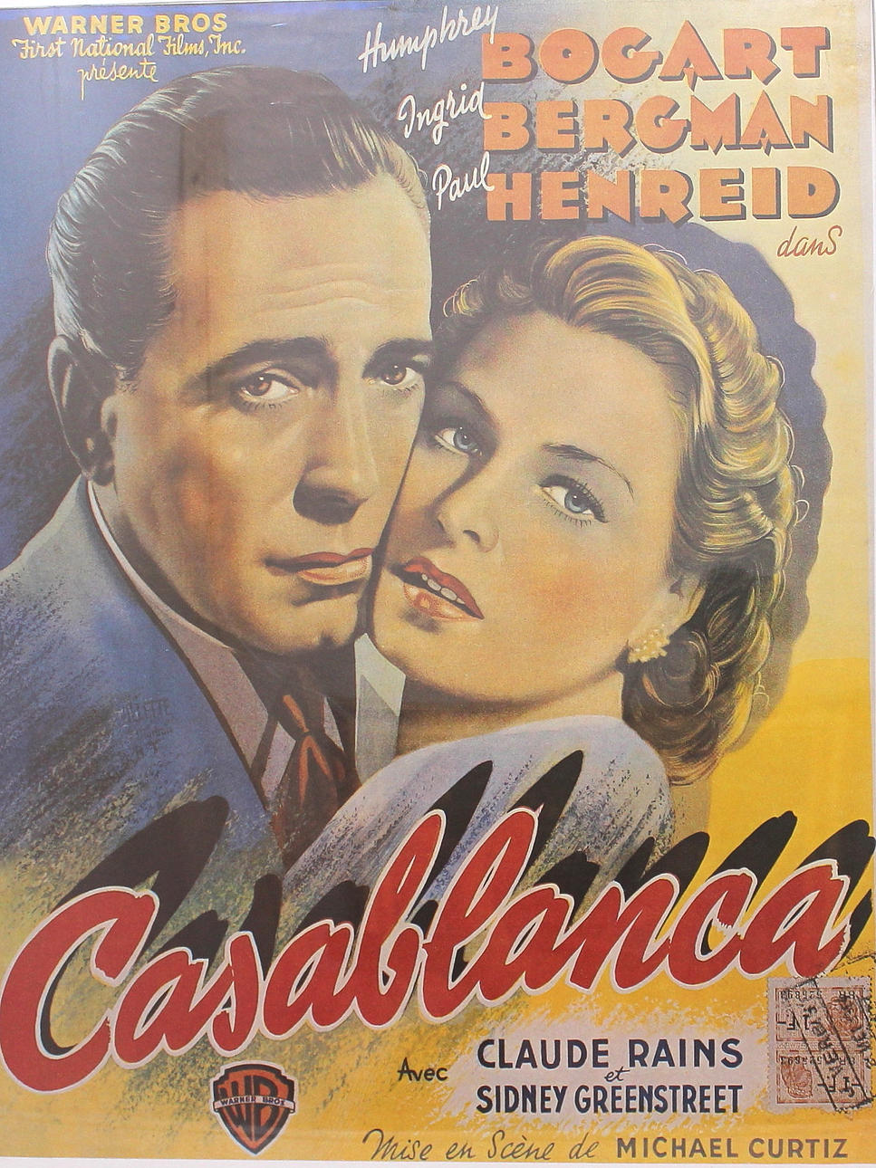 AFFISCH, Casablanca Ingrid Bergman.