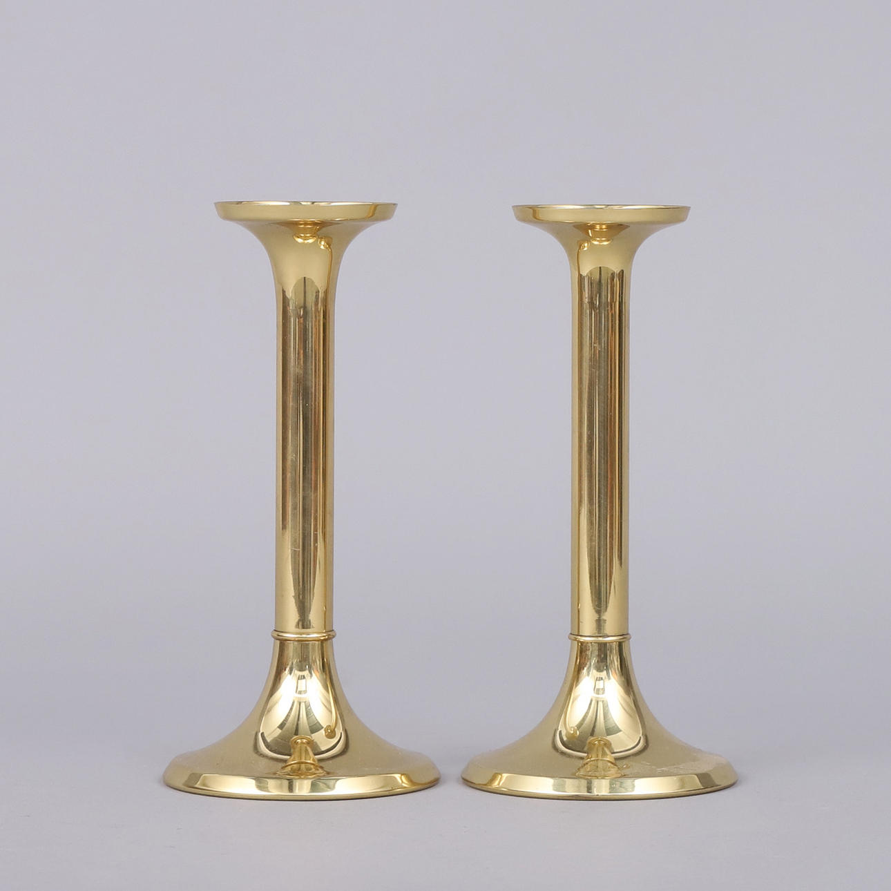 LJUSSTAKAR, Ett par, Mässing, G.V.Harnisch Eftf, Köpenhamn.