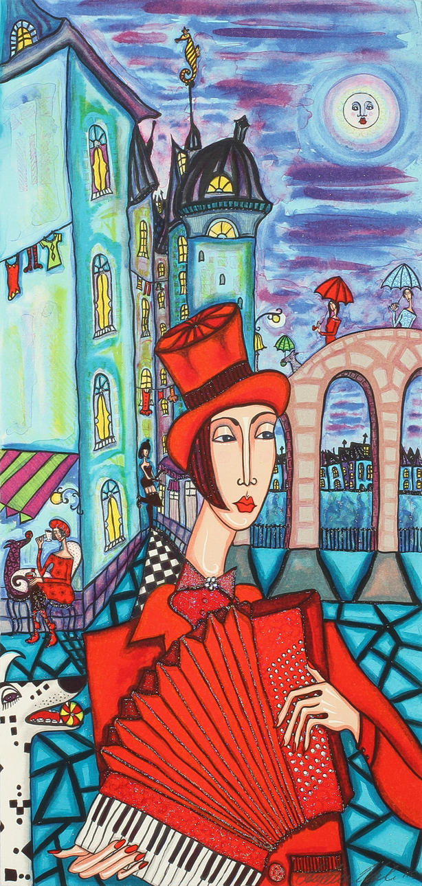 ANGELICA WIIK. Litografi. Signerad, HC.