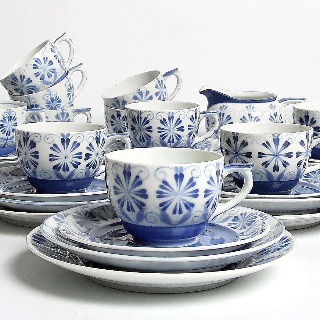 KAFFESERVIS, 47 delar, porslin, Arabia, Finland.