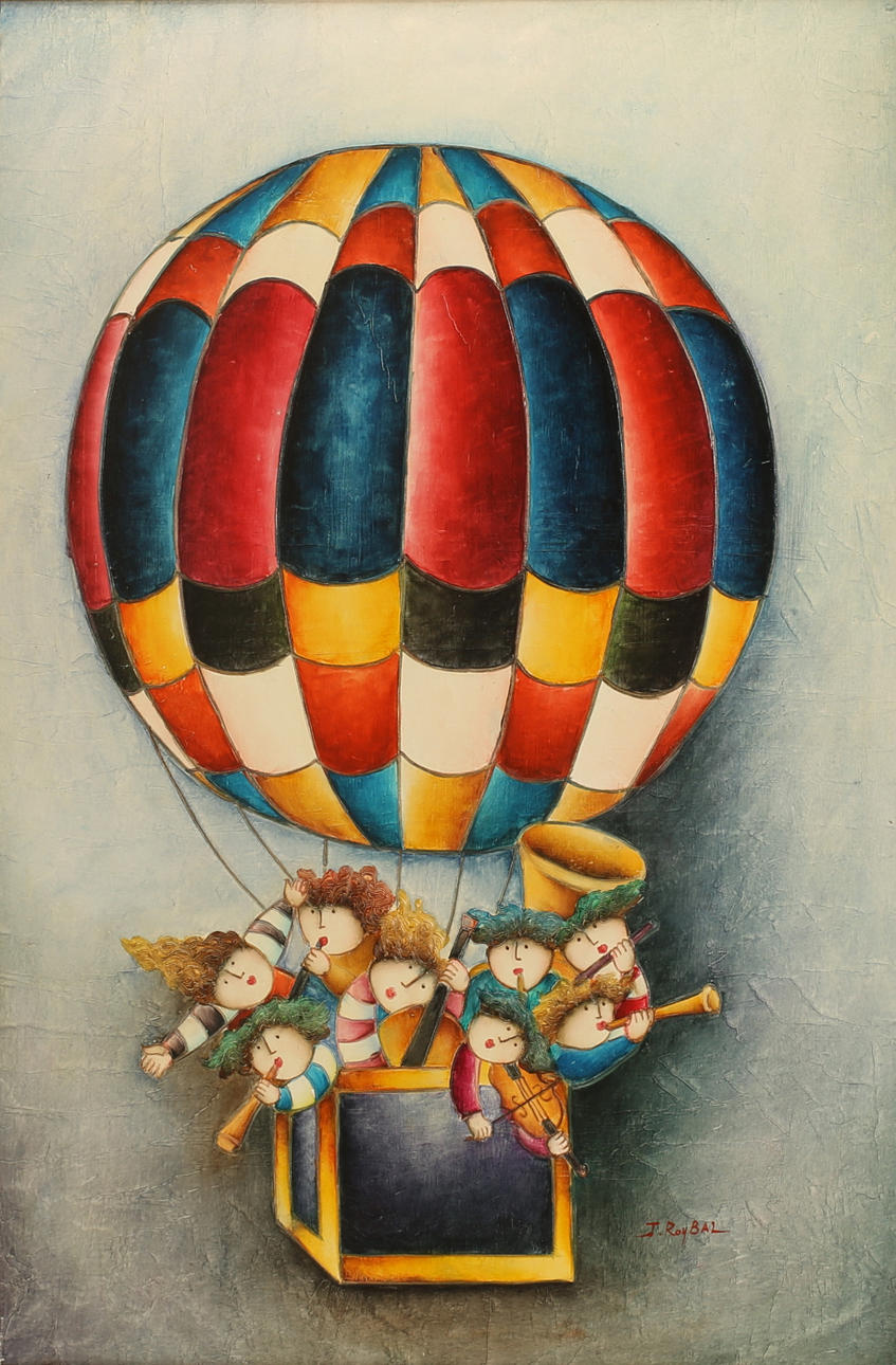 J ROY BAZ. Oil on canvas, signed.