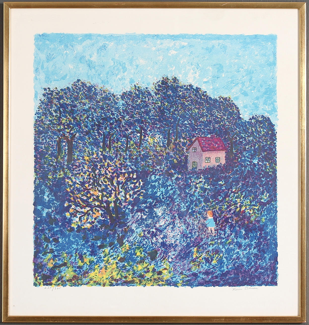 KARIN OLSSON. Färglitografi, signerad, numrerad 220/325.