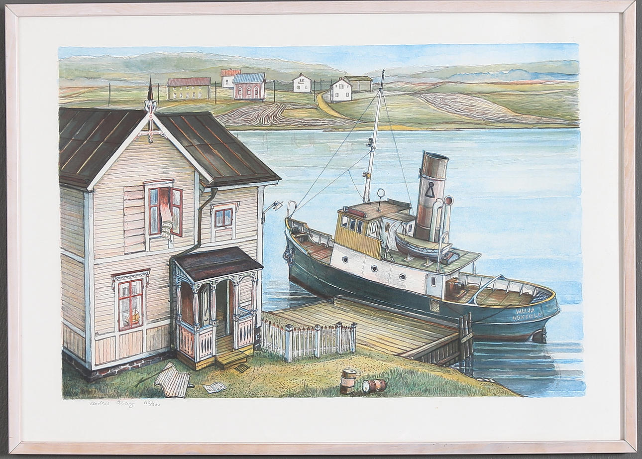 ANDERS ÅBERG. Färglitografi, signerad, numrerad 110/300.