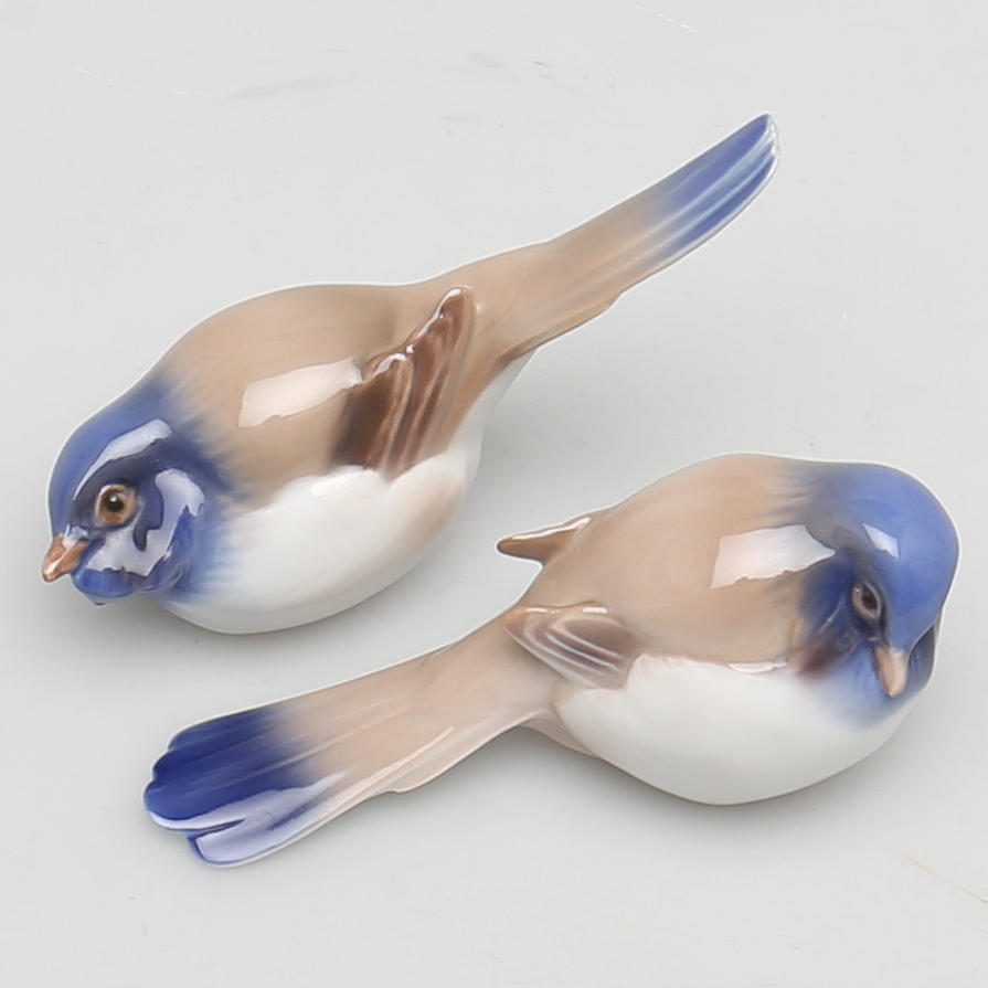 FIGURINER. 1 par. Porslin. Bing & Gröndal. Danmark. "Pessimisten och Optimisten".