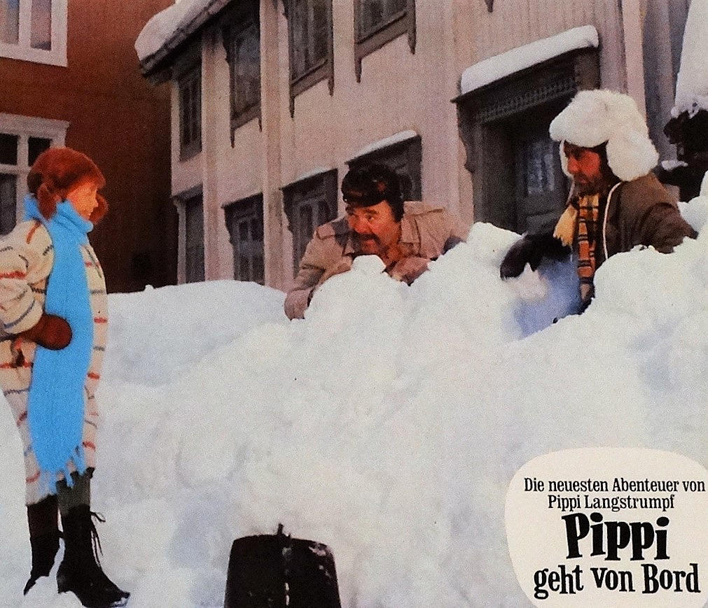 PIPPI LÅNGSTRUMP, biografaffisch, Pippi avstigning, 1969.