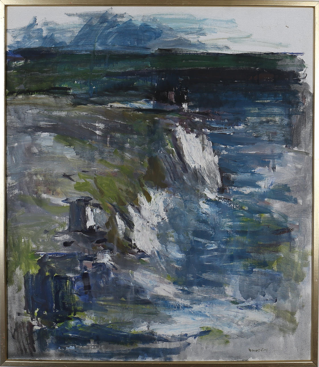 GÖSTA SUNDSTRÖM. GÖSTA SUNDSTRÖM. Landskap. Olja på duk. Signerad Sundström.