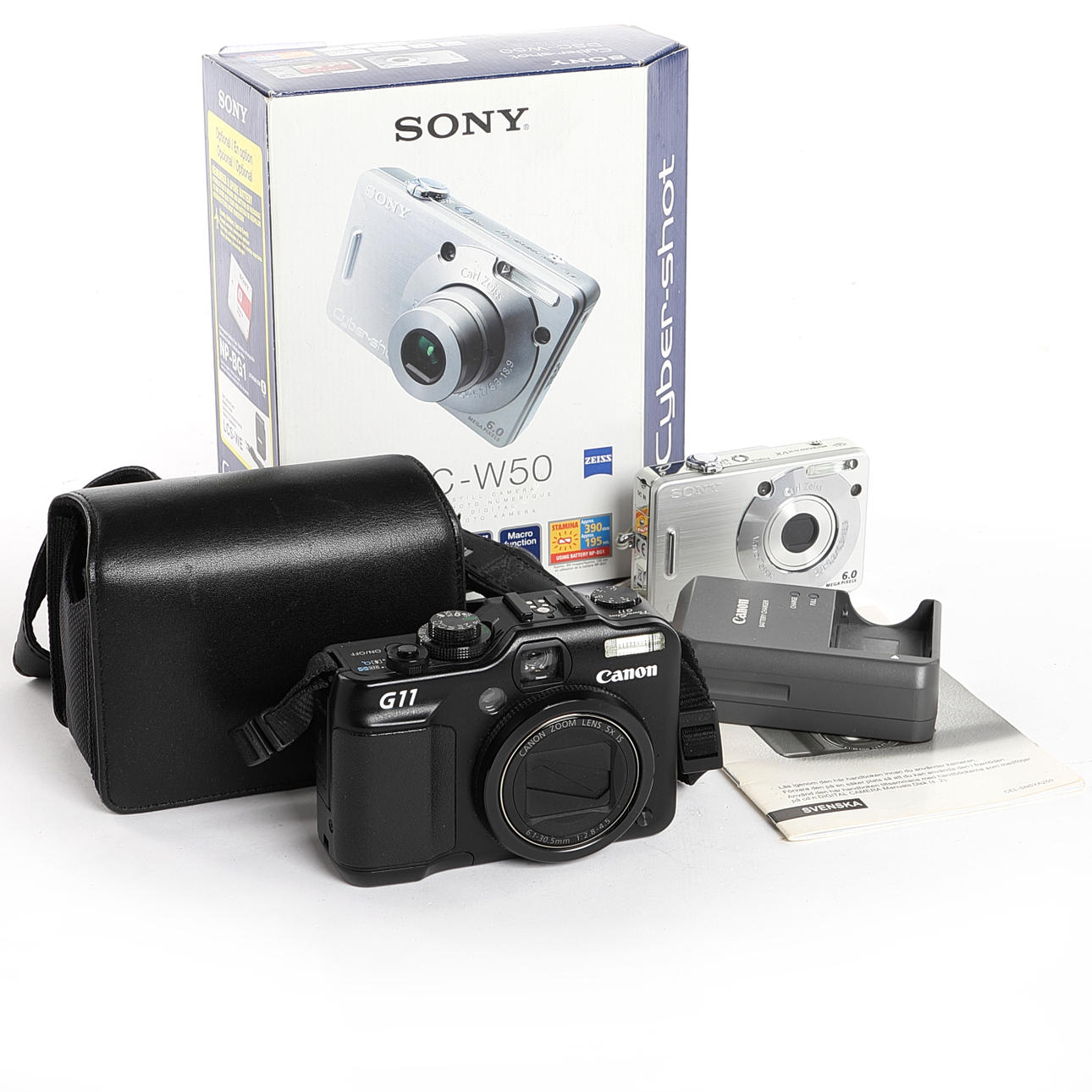 KAMERA Canon Powershot G11 + Sony DSC-W50.