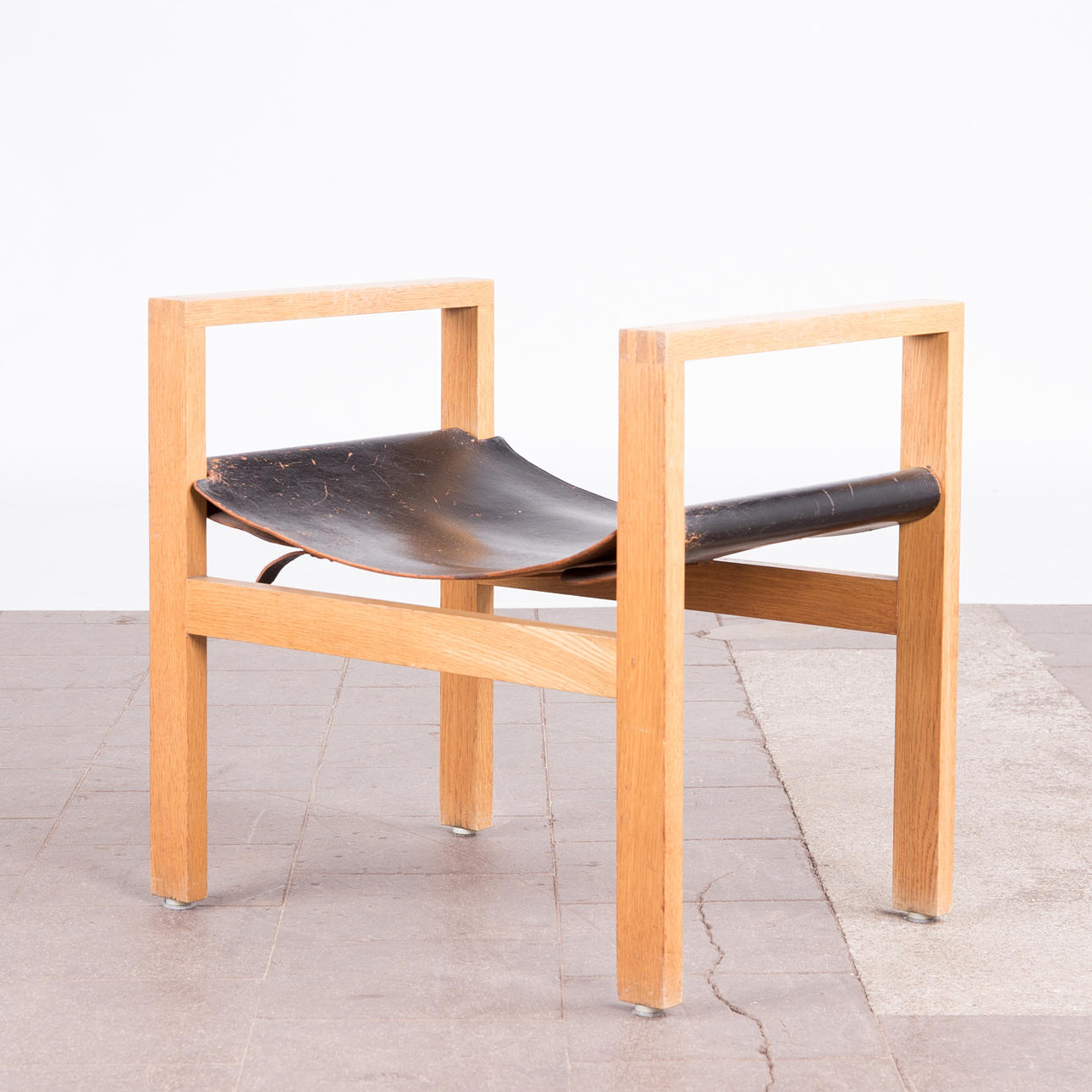 Pall, läder, ek, Danmark, 1960-tal.