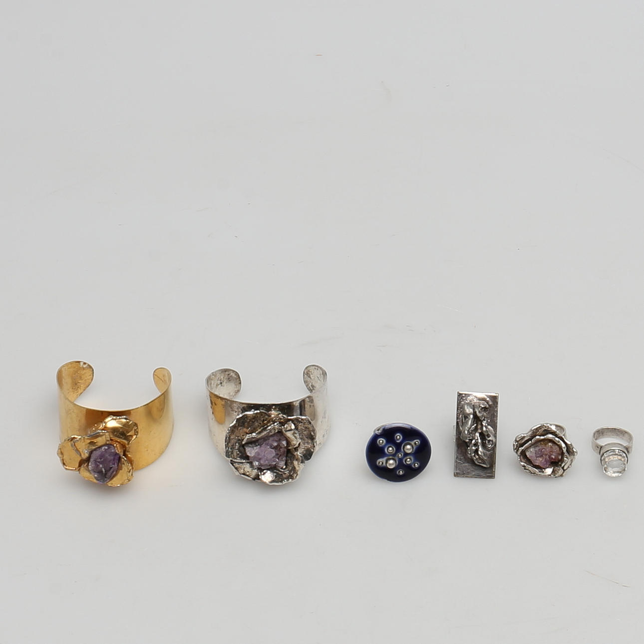 PARTI SMYCKEN. 6 delar. Varav 2 delar silver.