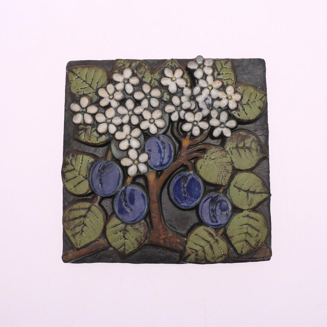 LISA LARSON. Wall plaque, stoneware, Gustavsberg, signed.