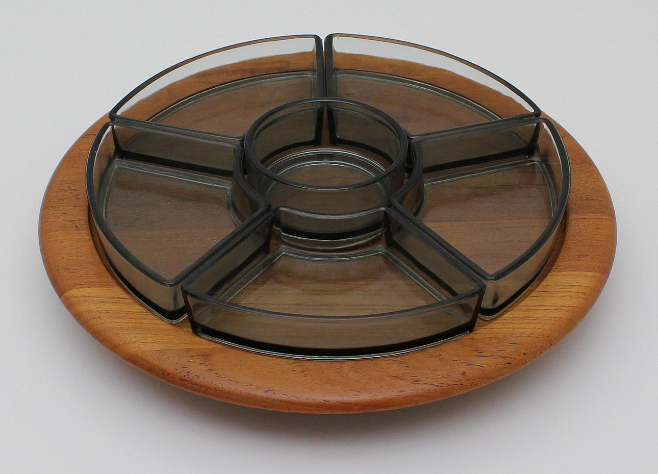 Cabare och ostbräda, teak och glas, Digsmed Danmark.