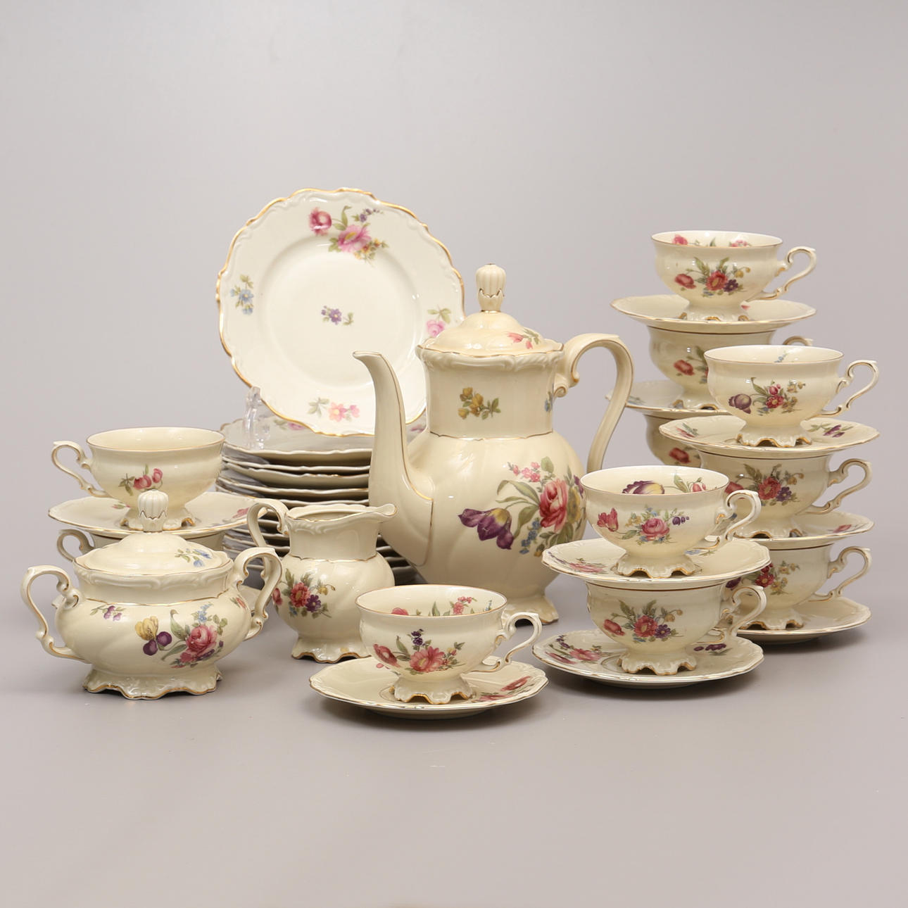 KAFFESERVIS, 27 delar, Bavaria/Uppsala-Ekeby.